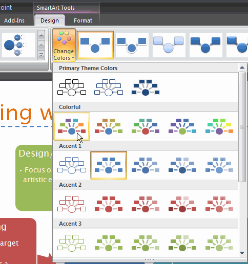 PowerPoint 2007: SmartArt Illustrations.