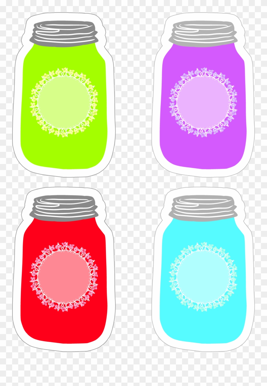 Colorful Mason Jar Tag Collection Free Printable.