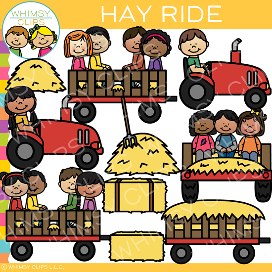 Autumn Hayride Clip Art.