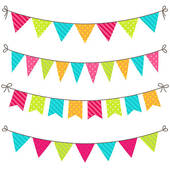 Triangle Flag Banner Clipart.