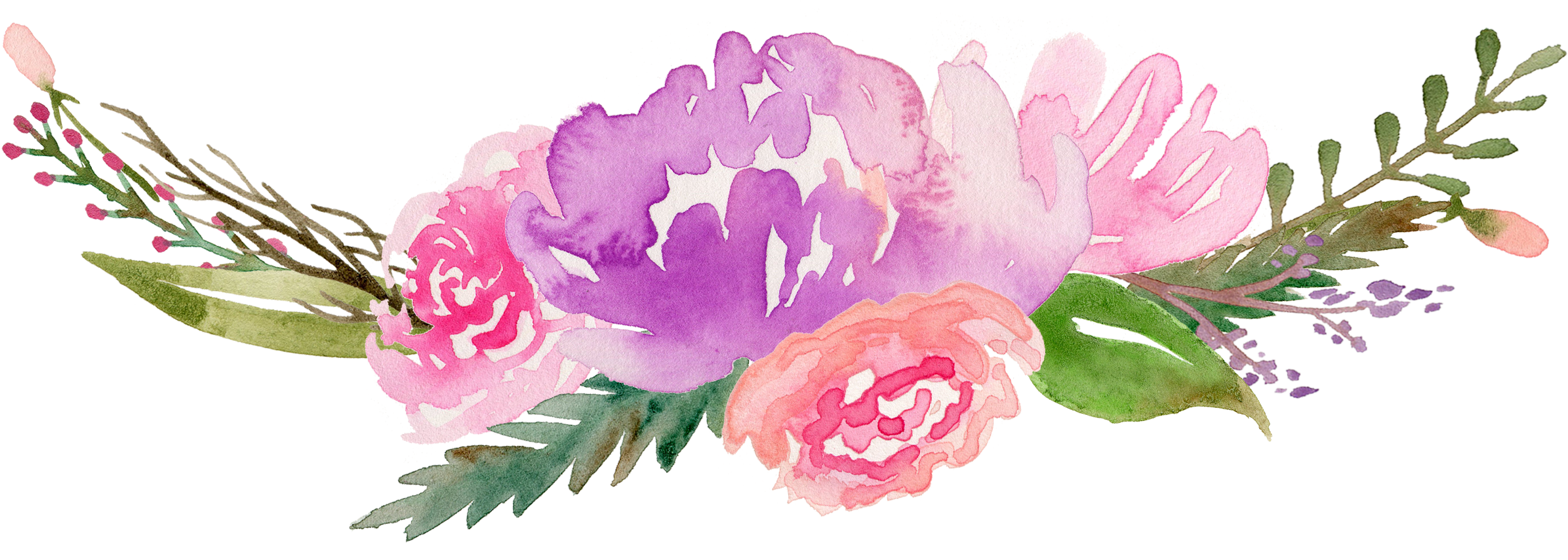 HD Royalty Free Flowers Watercolor Painting Clip Art Along.