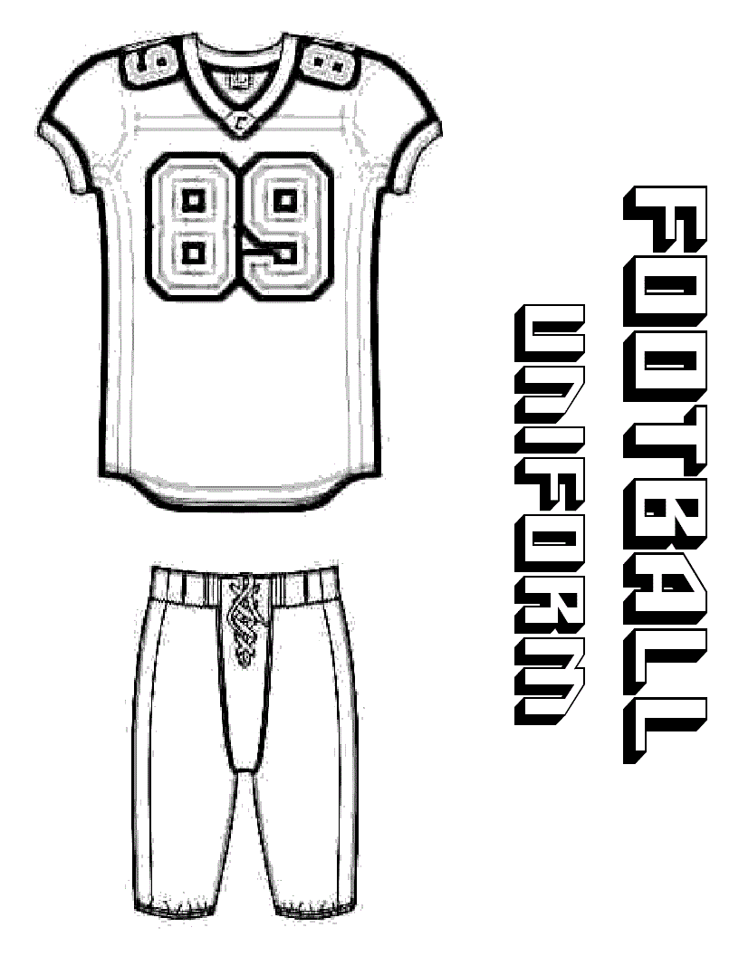 Free printable football jersey template clipart image #26559.