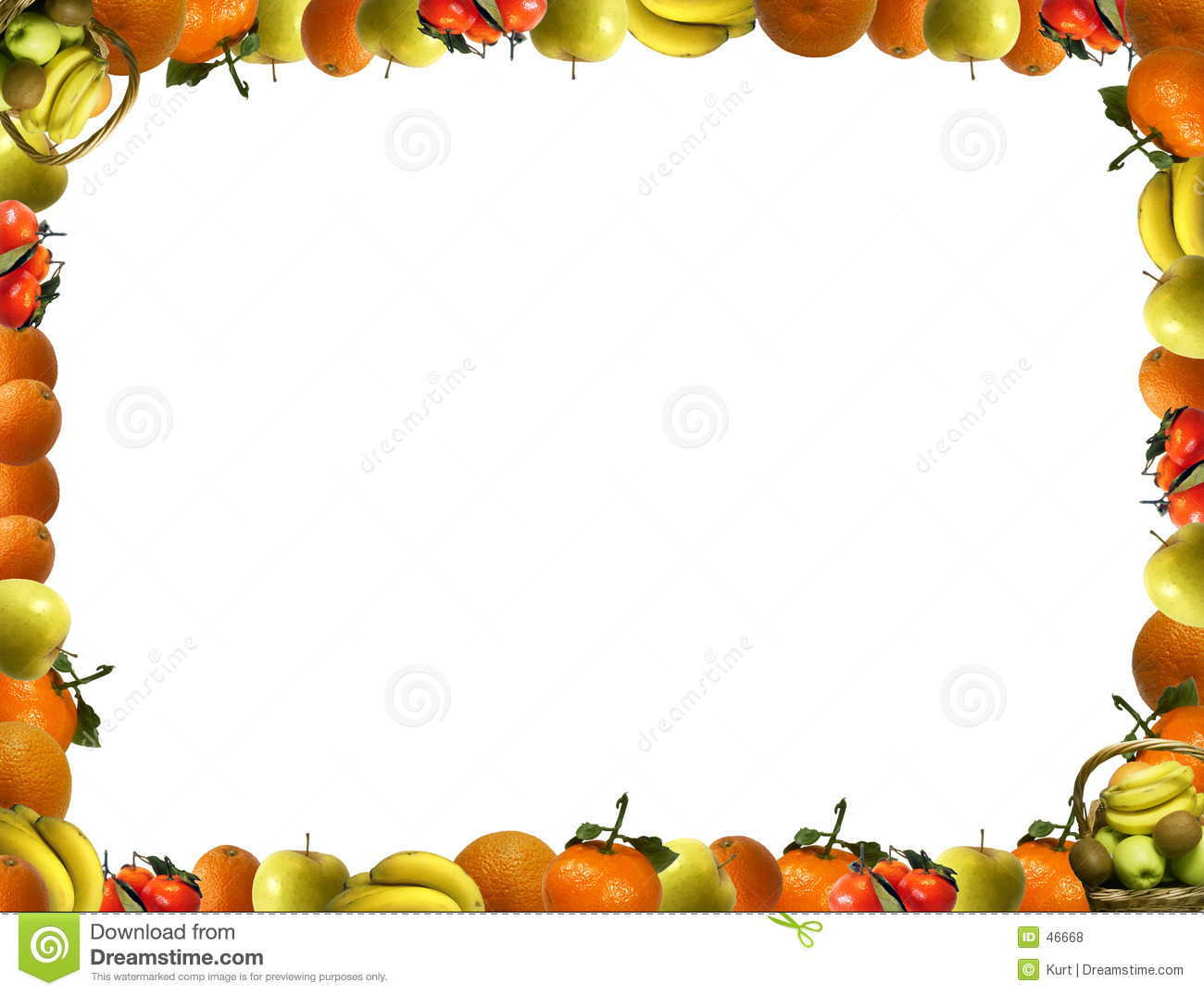 Рамка из осенних овощей и фруктов