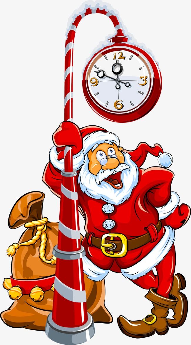 Funny Cartoon Santa Claus, Cartoon Vector, Santa Vector.