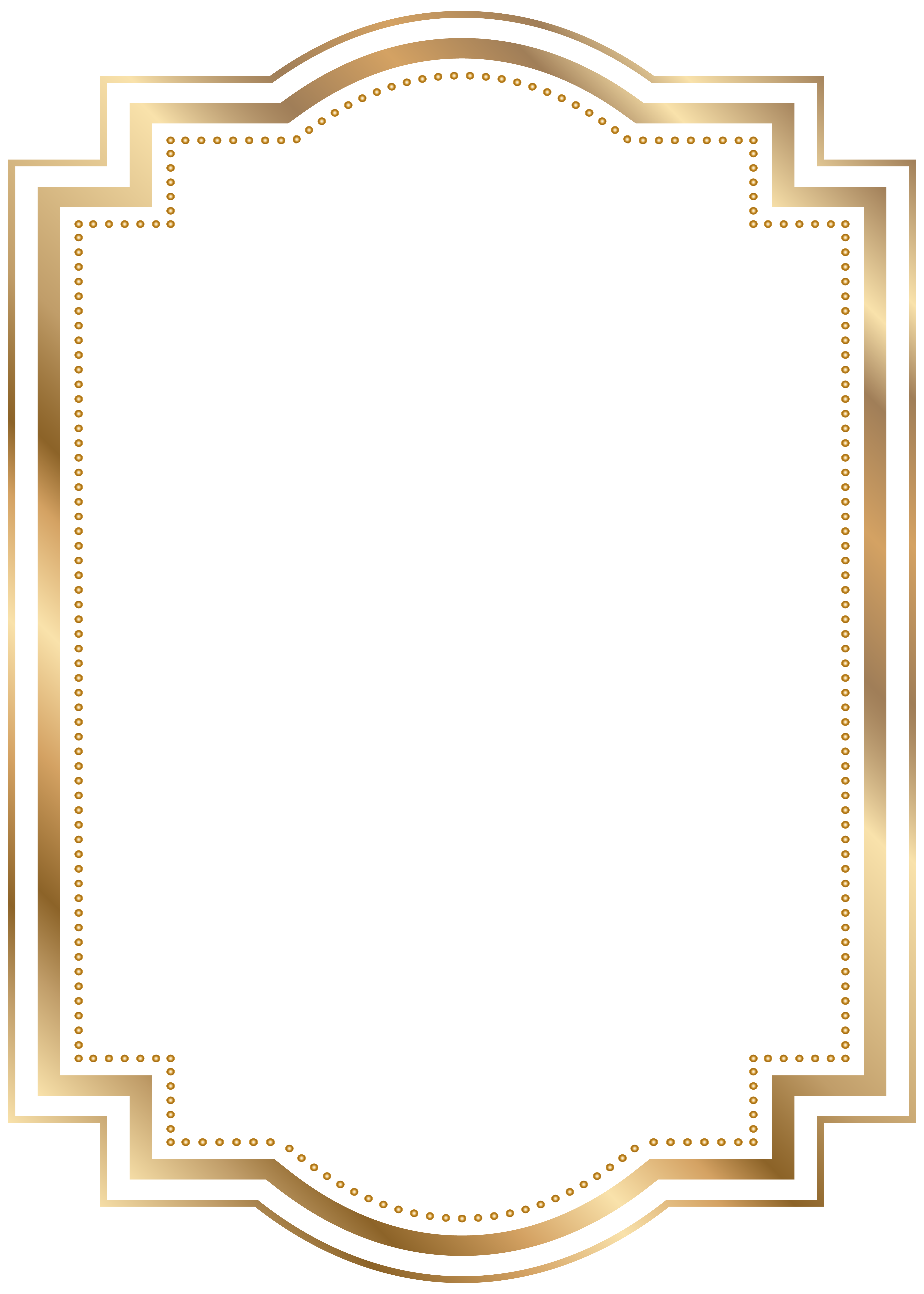 Border Frame Gold Transparent Clip Art.