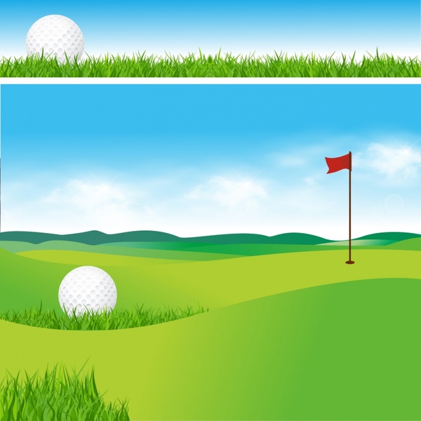 Golf course Free vector in Adobe Illustrator ai ( .AI.
