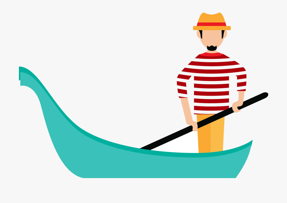 Gondola Clipart Italian Person.