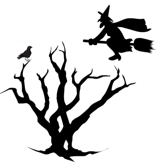 Free Black and White Halloween Clip Art.
