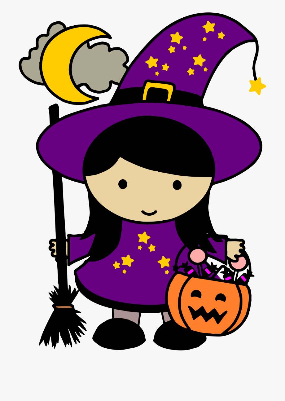 Cute Free Halloween Witch Clipart.