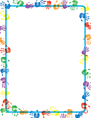 Handprint Clipart Border.