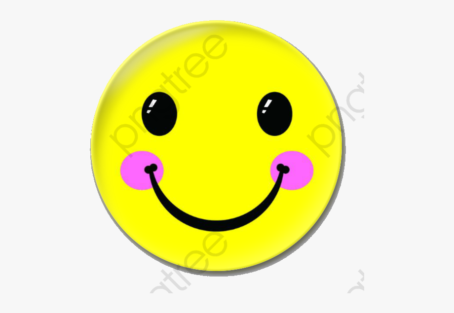 Round, Yellow Smiley Face, Face Clipart, Black, Yellow.