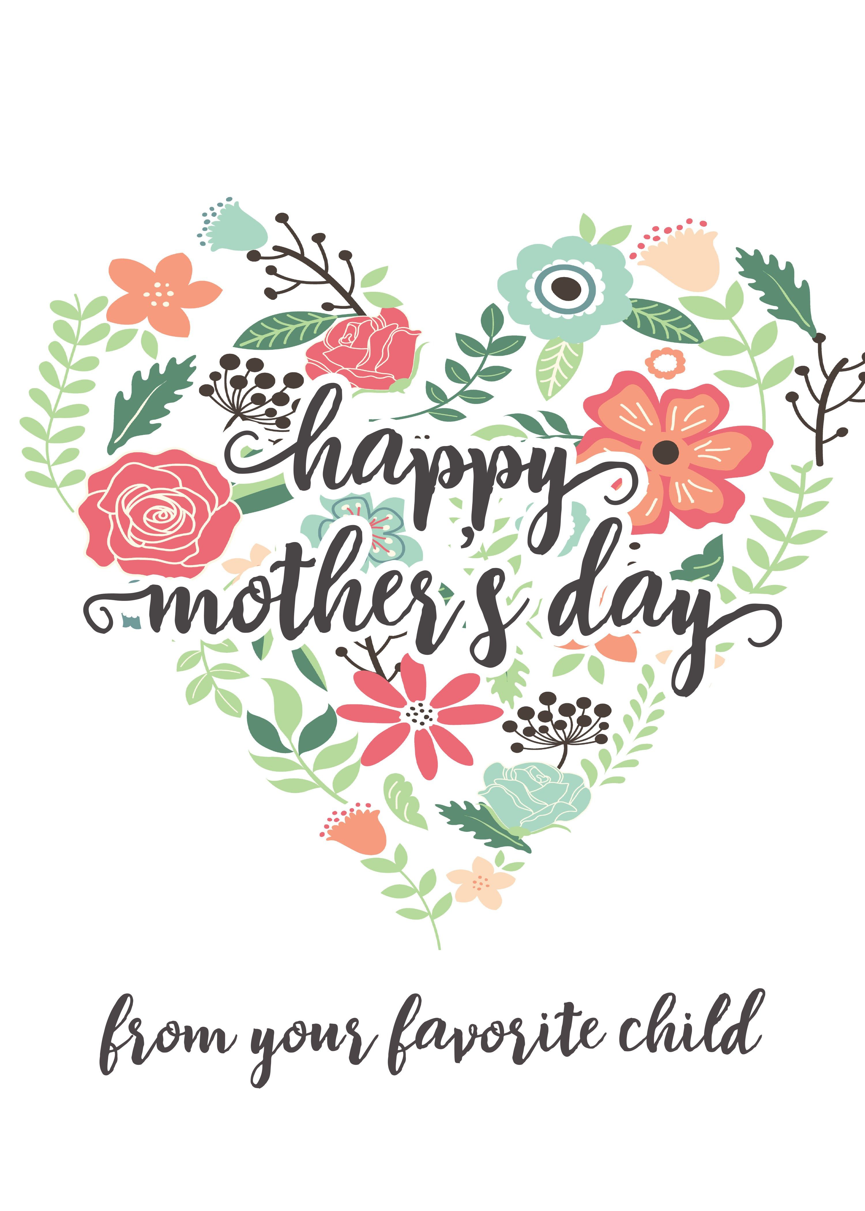 Happy Mothers Day Messages Free Printable Mothers Day Cards.
