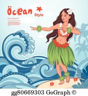 Hula Girl Clip Art.