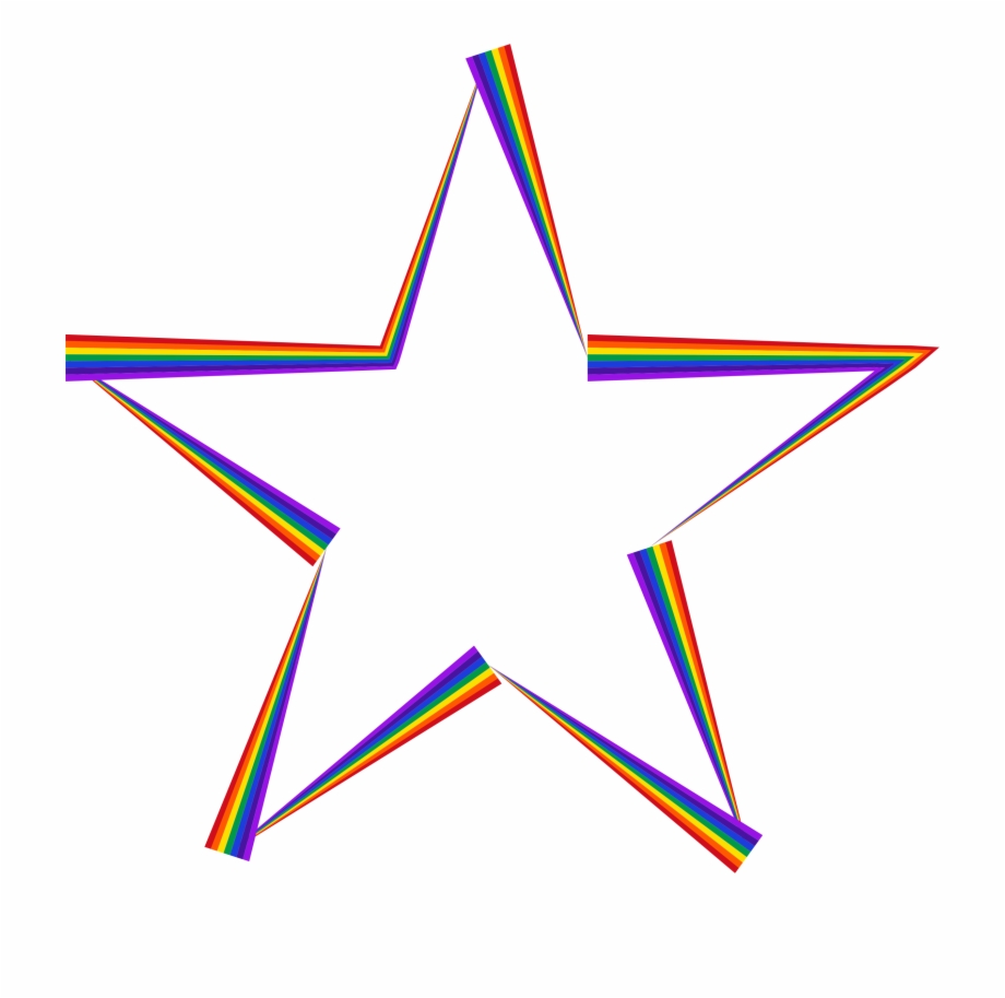 This Free Icons Png Design Of Rainbow Star.