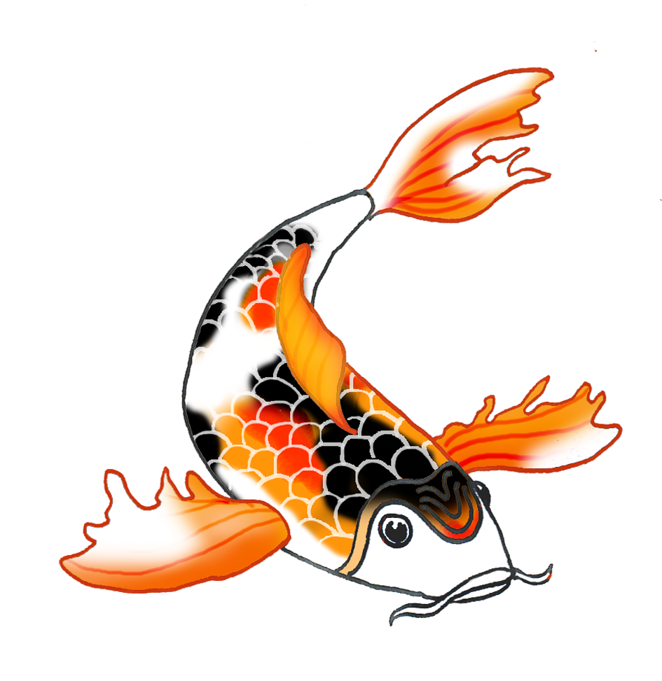 Collection of Koi fish clipart.