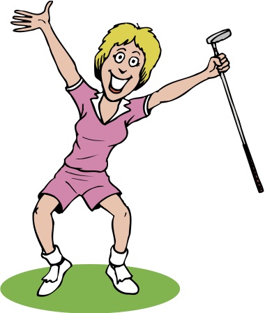 Golfing clipart lady, Golfing lady Transparent FREE for.