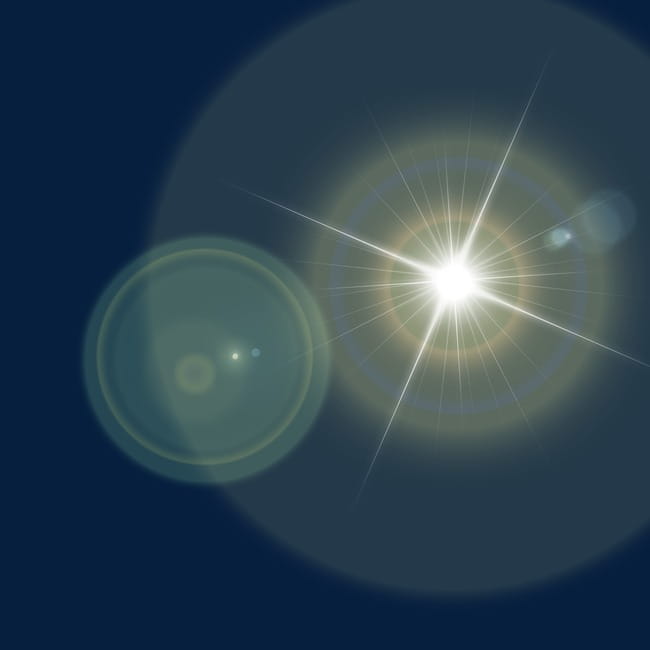 Lens flare PNG clipart.