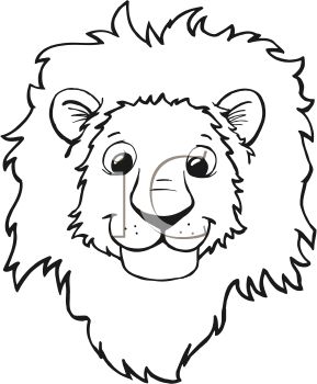Baby Lion Clipart Black And White.