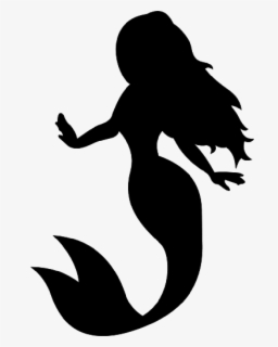 Free Mermaid Silhouette Clip Art with No Background.