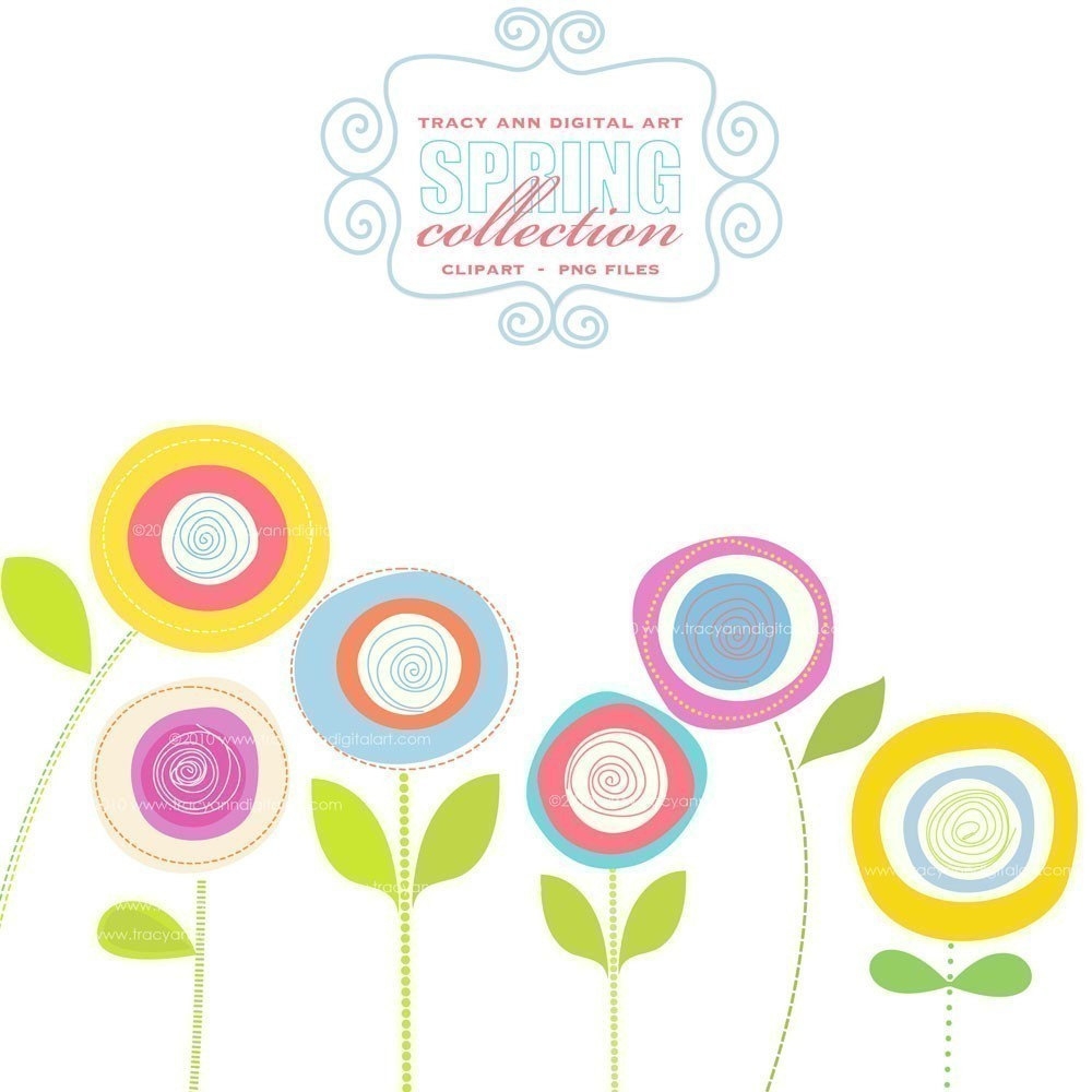 Free Modern Flower Clipart.