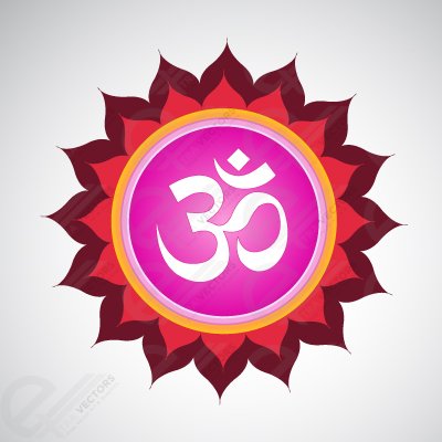 Om Symbol with meditative mandala,Free Clipart Picture.