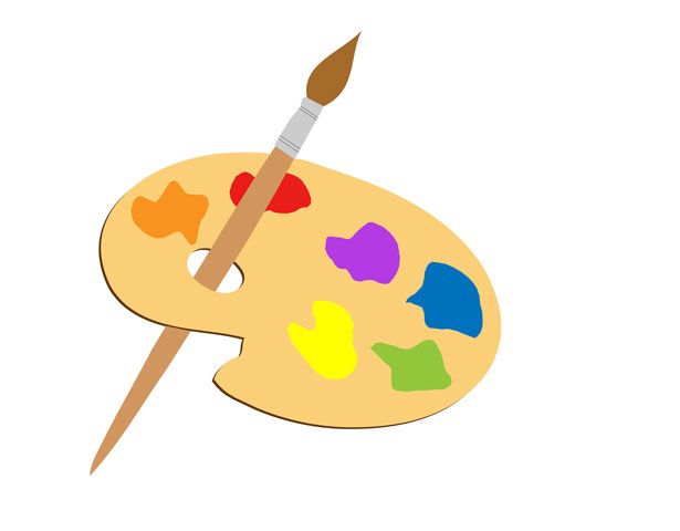 Paint Brush Clipart Free Stock Photo.