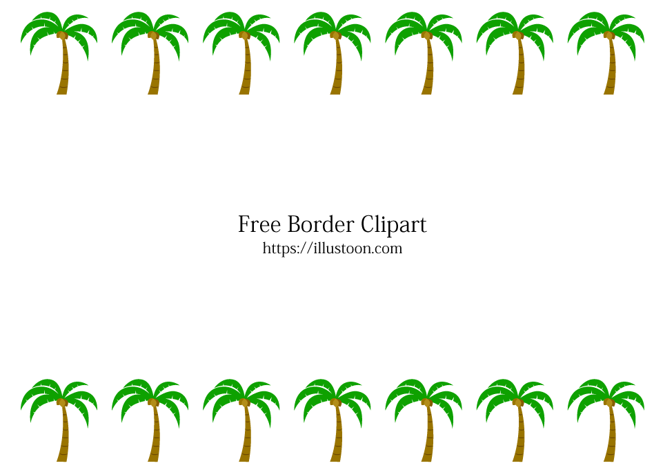 Free Palm Trees Border Image｜Illustoon.