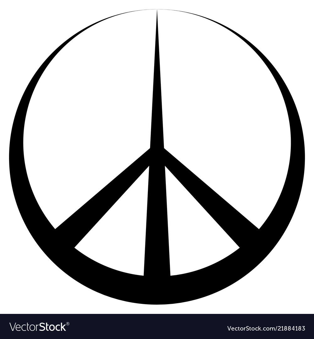 Peace symbol pacific conciliatory sign.
