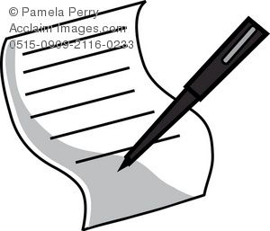 Pen And Paper Clipart.