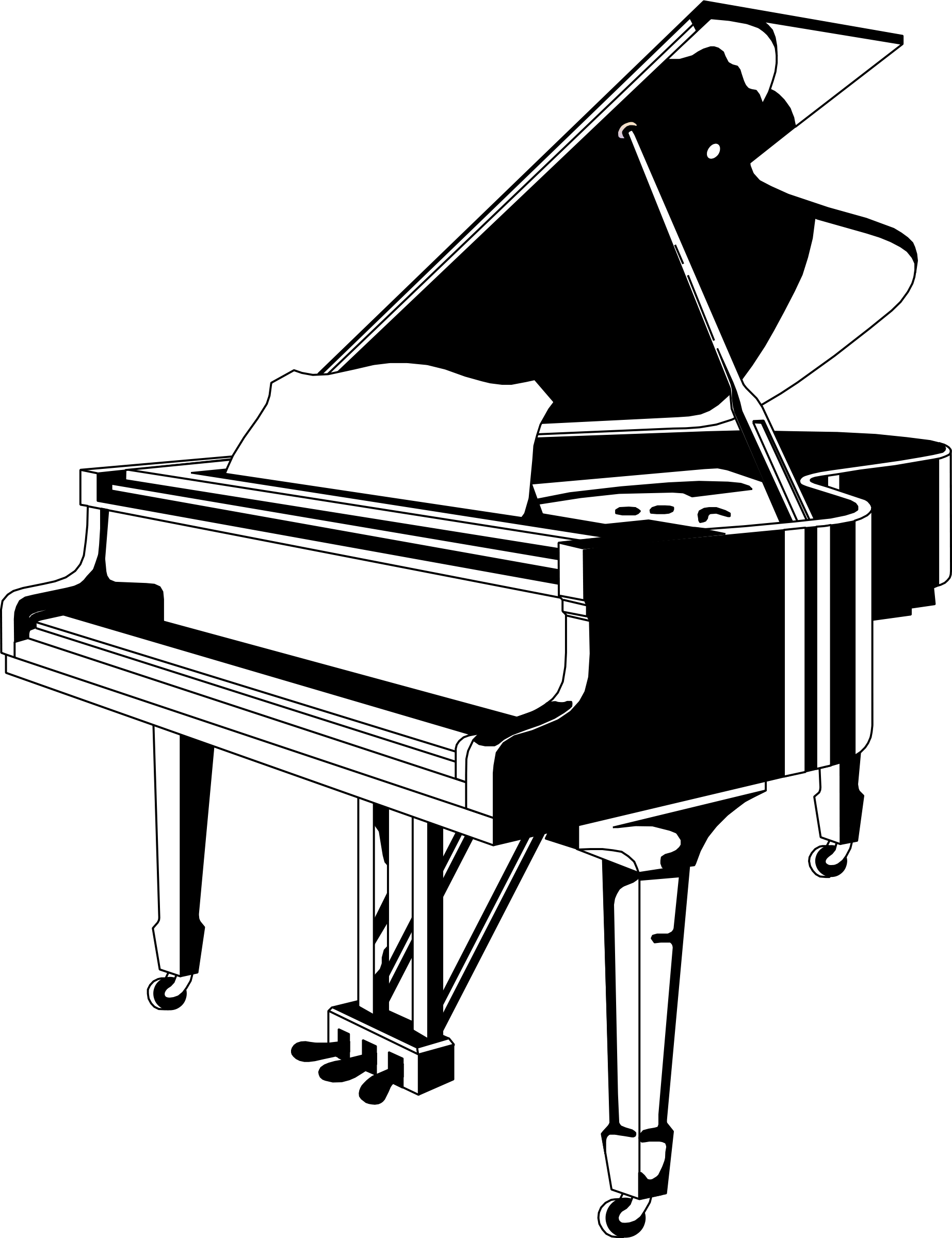 Free Piano Clipart Black And White, Download Free Clip Art.