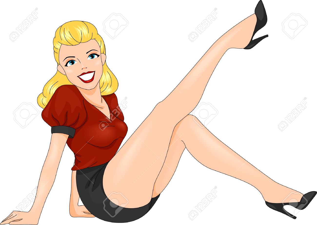 Pin up girls clipart 2 » Clipart Station.