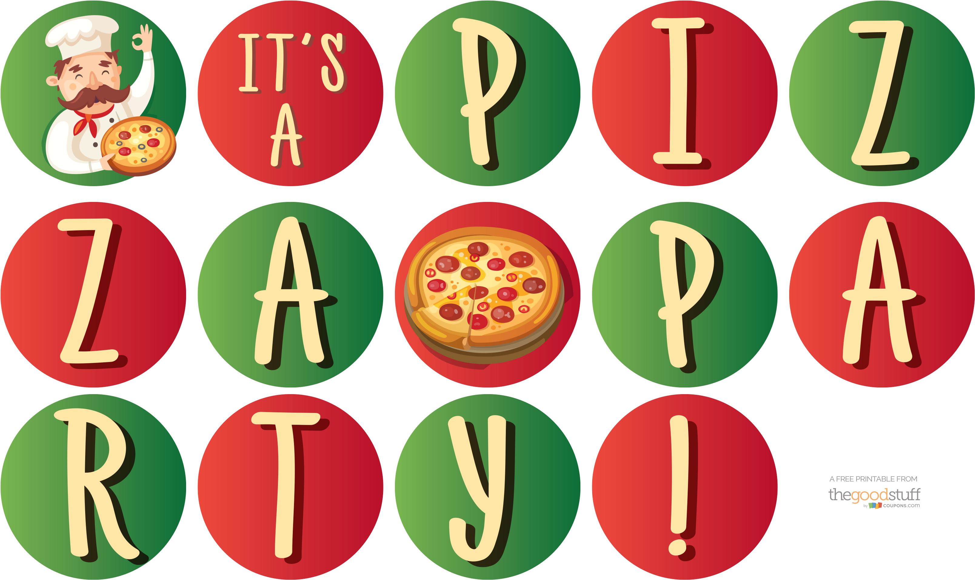 Free Pizza Party Printables.