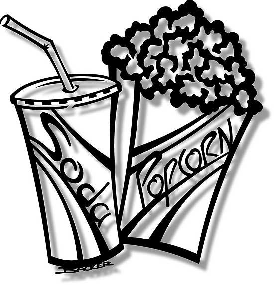 Free Black And White Popcorn Clipart, Download Free Clip Art.