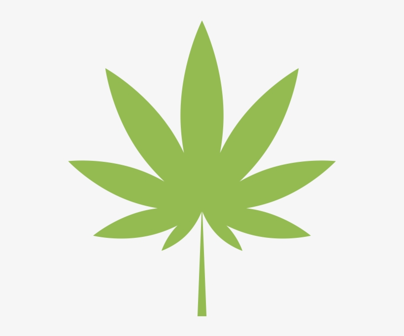 Weed Leaf Silhouette Clipart.