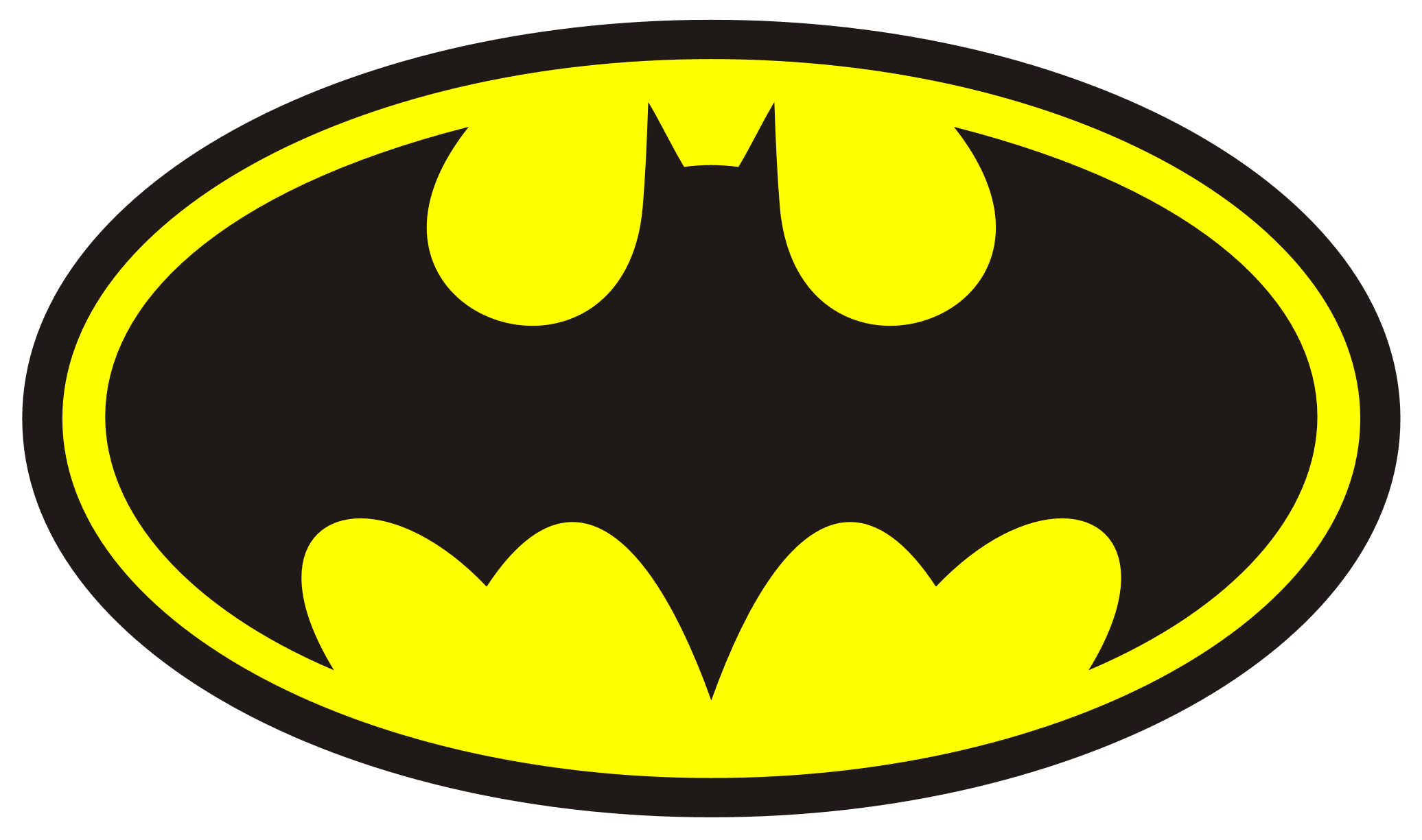 Printable batman logo clipart.