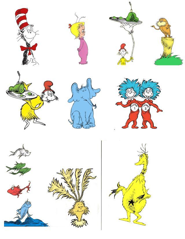 Dr Seuss Characters Free Printables