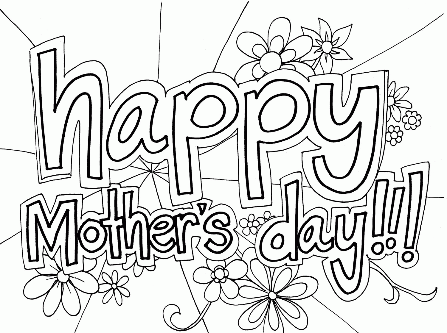 Happy mothers day coloring pages download and print for free.