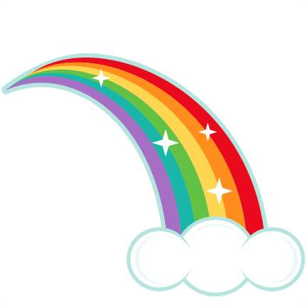 Rainbow SVG scrapbook cut file cute clipart files for silhouette.