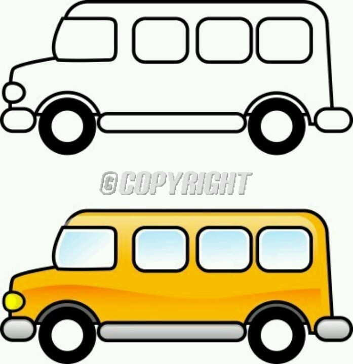 School Bus Clipart Black And White.