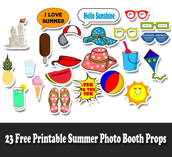 23 Free Printable Summer Photo Booth Props.