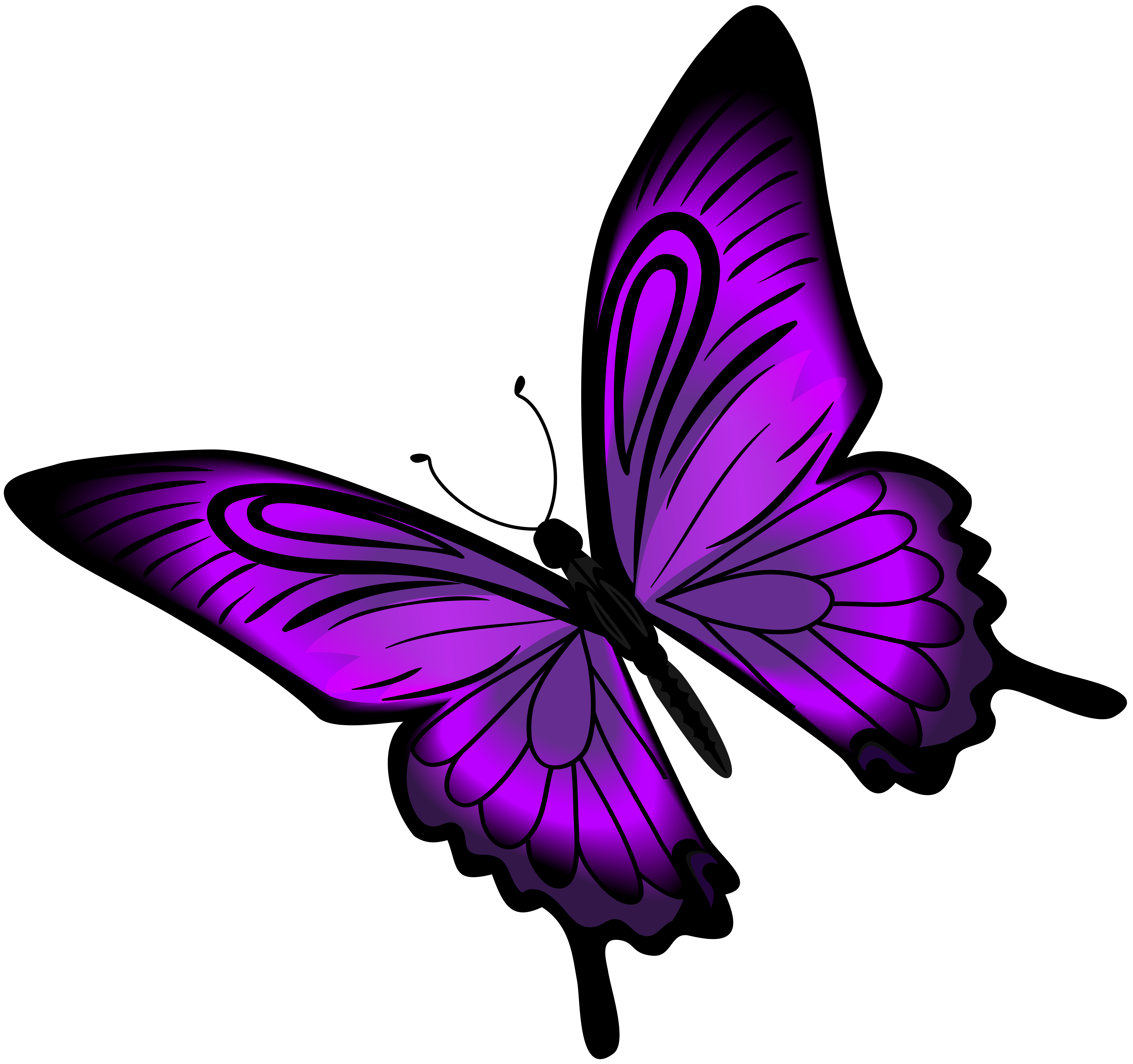 Purple Butterfly PNG Clip Art.