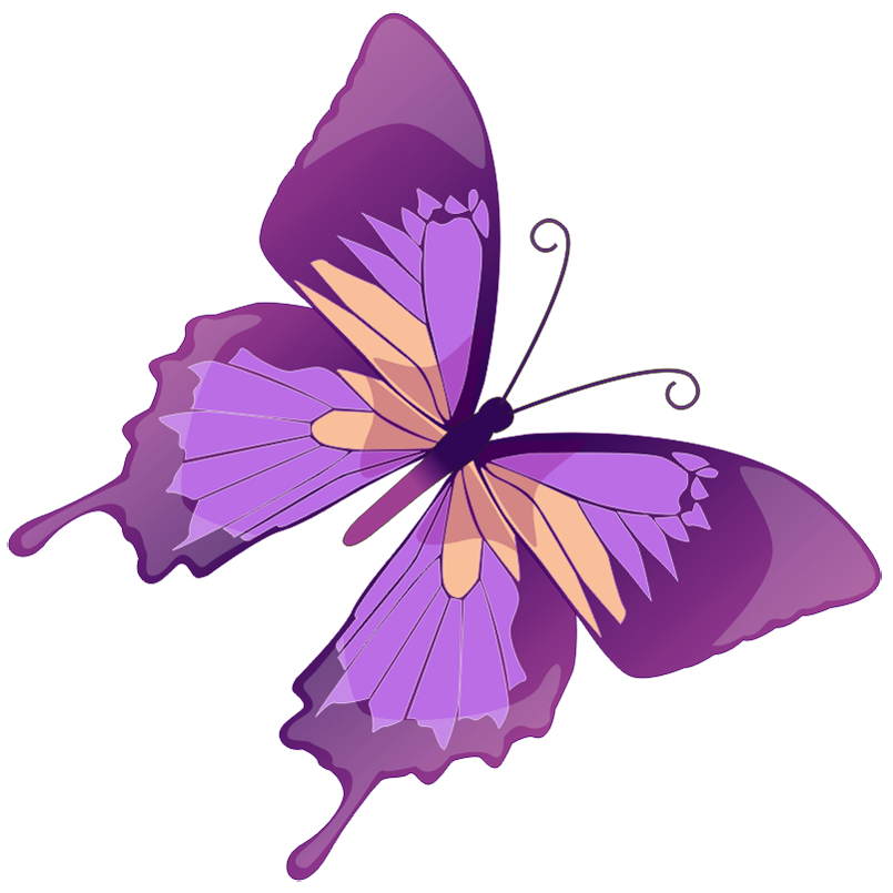 Purple Butterfly Clip Art.