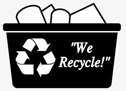 Free Recycle Black And White Clip Art with No Background.
