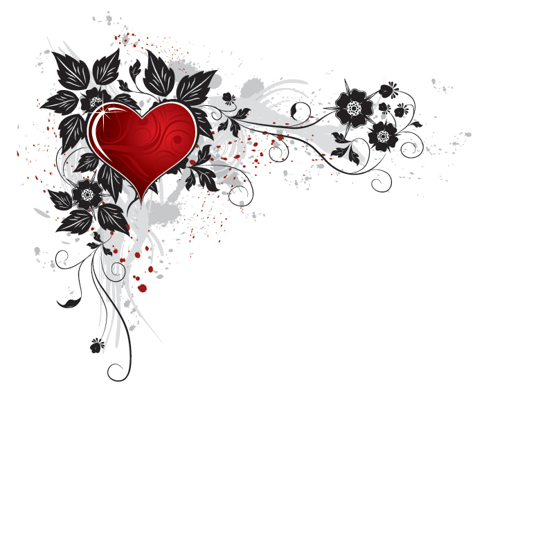 free red heart outline border clipart - Clipground