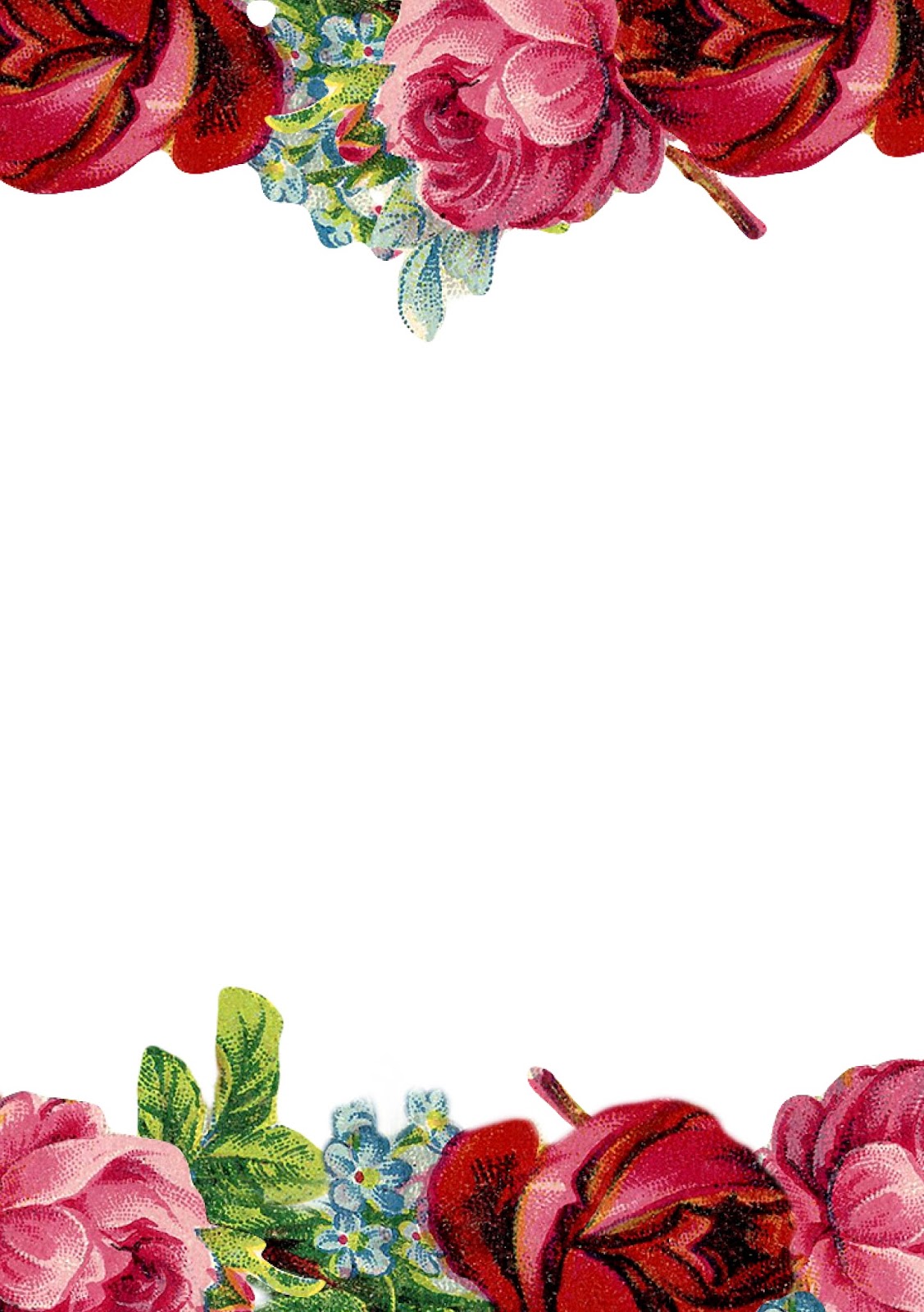 flower border word template