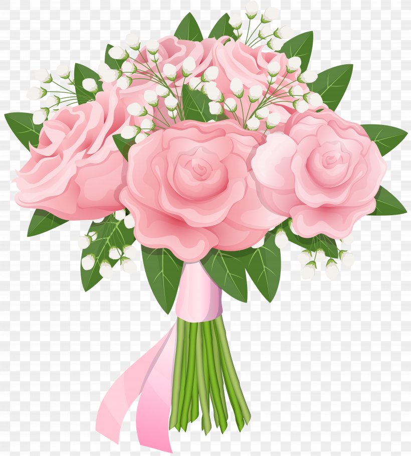 Flower Bouquet Rose Pink Clip Art, PNG, 7212x8000px, Flower.