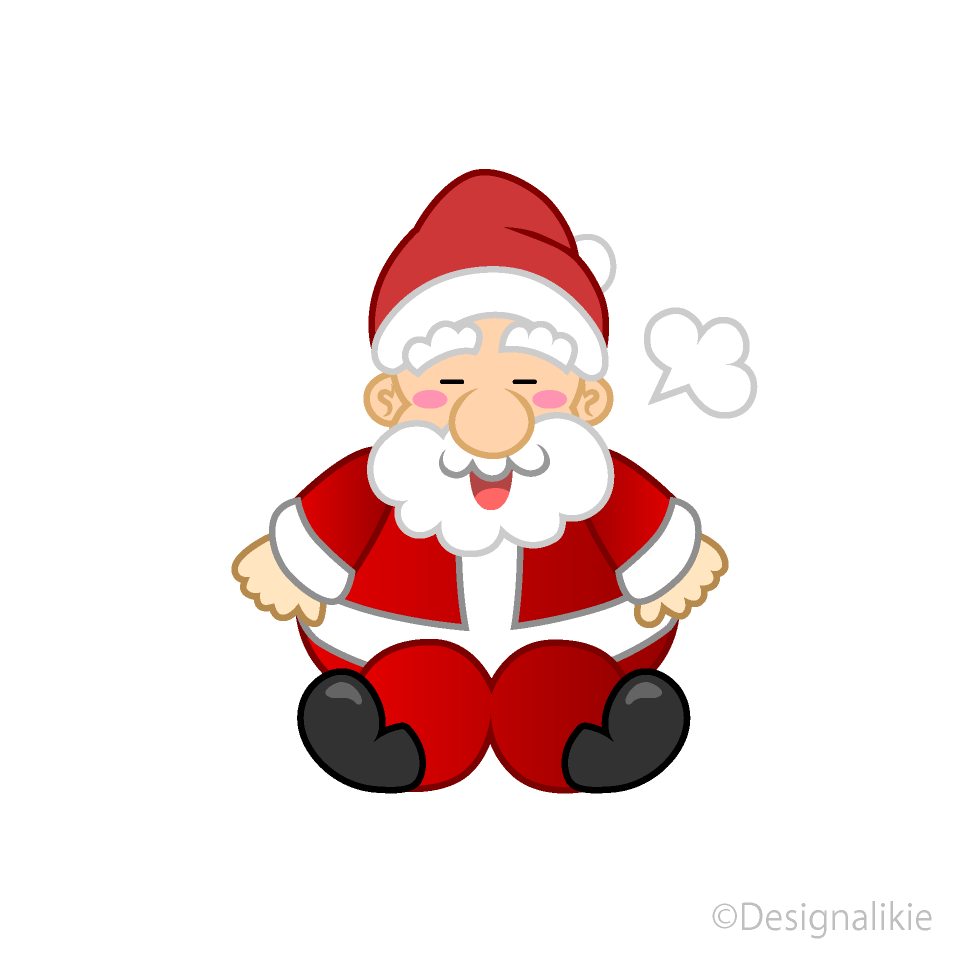 Free Santa to Take a Break Clipart Image｜Illustoon.
