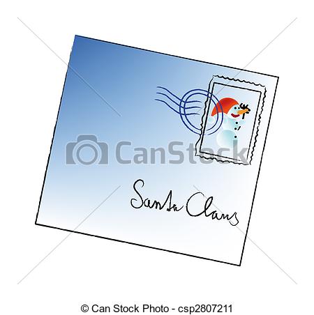 Clipart of letter for santa claus.