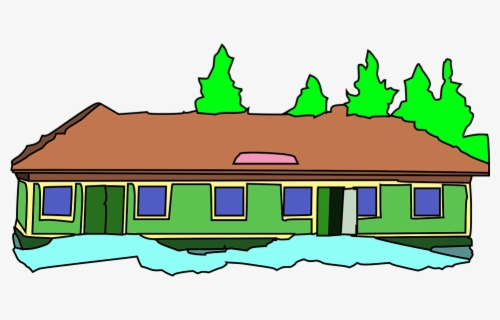 Free School Building Clip Art with No Background.