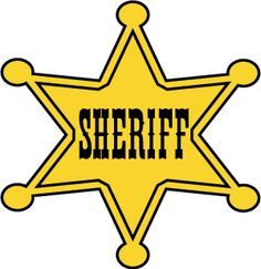 Collection of Sheriff badge clipart.